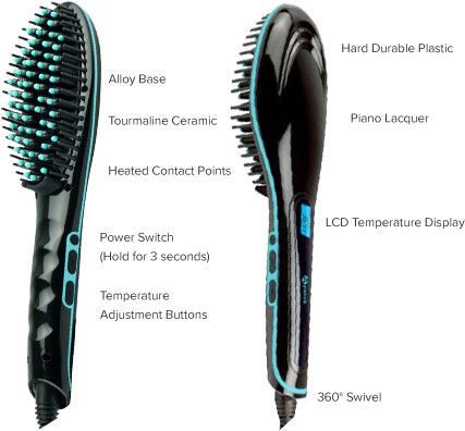 electra hair straightener brush