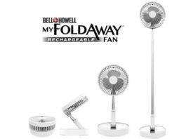 Bell+Howell My Foldaway Rechargeable Fan: Portable Windy Breeze Machine